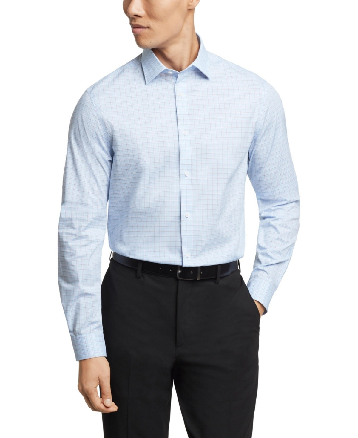 Michael Kors Mens Regular fit Dress Shirt XXL 18 in 36-37 Aqua Blue Pl – Bristol Apparel Co