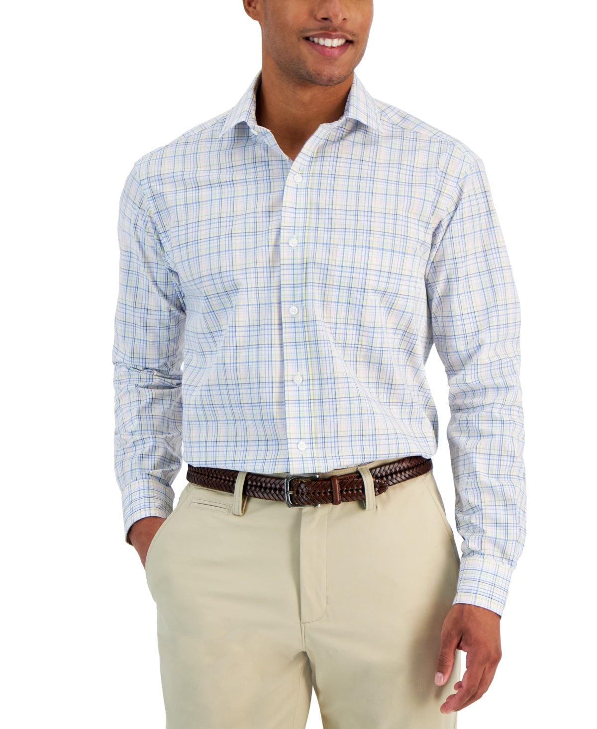 club room dress shirt Mens Regular fit XL 17 in 36-37 Light Blue Plaid – Bristol Apparel Co black owned business Club Rooms dynamic slim Club Moda Women's Coral Pants:38