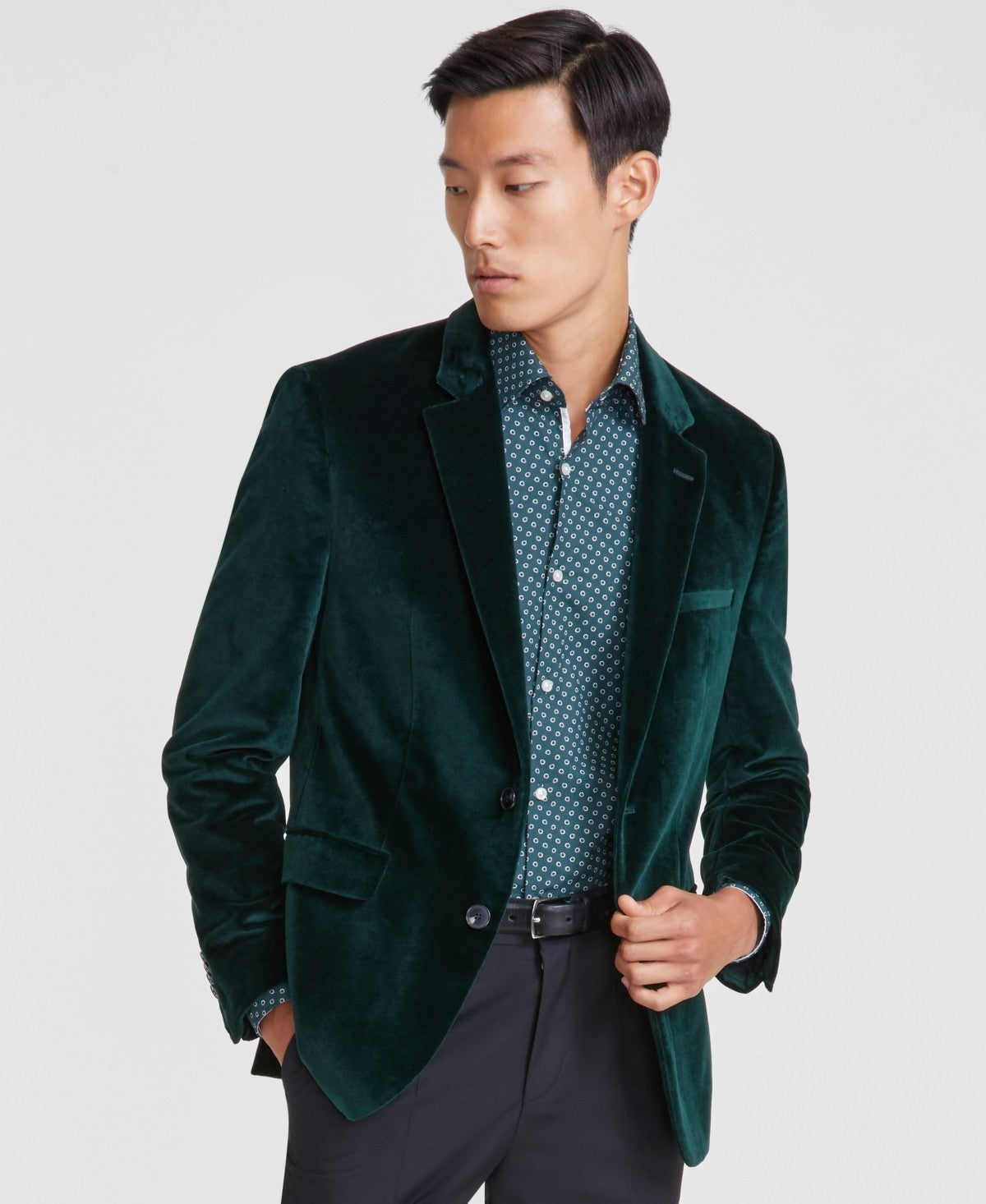 Hugo Boss Mens Modern fit Velvet Sport Coat Blazer 42 R Dark Green Sol –  Bristol Apparel Co