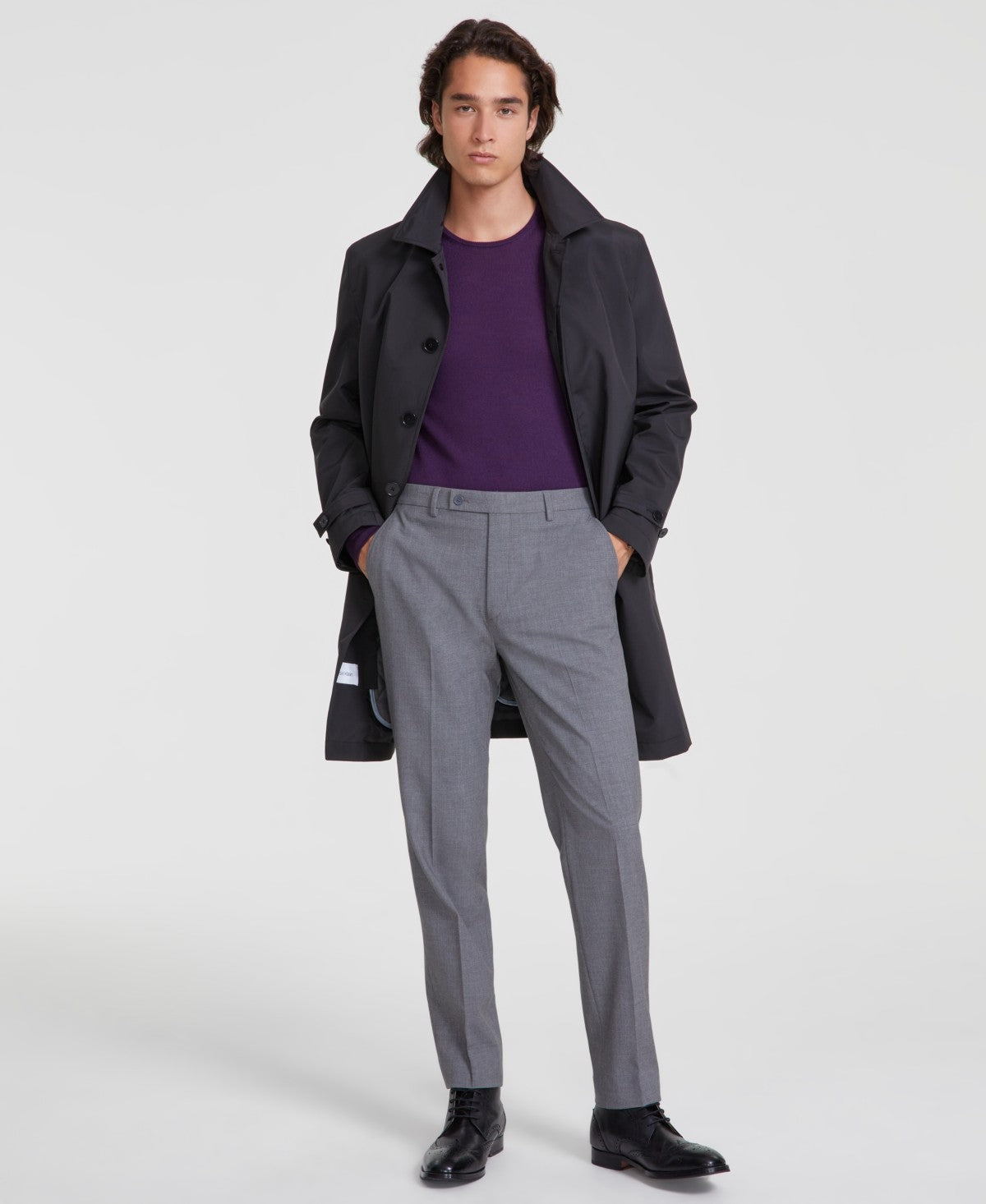 Calvin Klein Mens Slim fit Dress Pants 38 / 32 Grey Solid – Bristol Apparel  Co