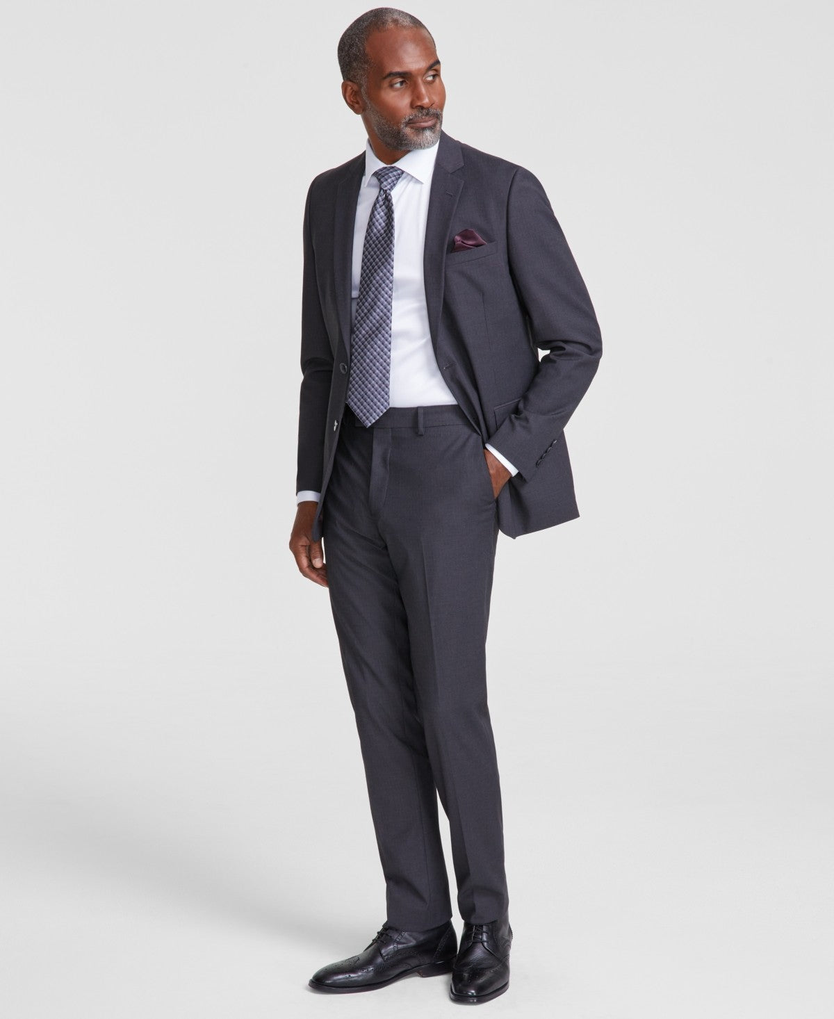 grey dress pants red shirt Nick Graham Mens Slim Fit 47 X 32 Striped NGF4409BLEE Margie Velvet Mini Dress 2026 FALL versatile look with the Color:Pink/Silver/Gold
