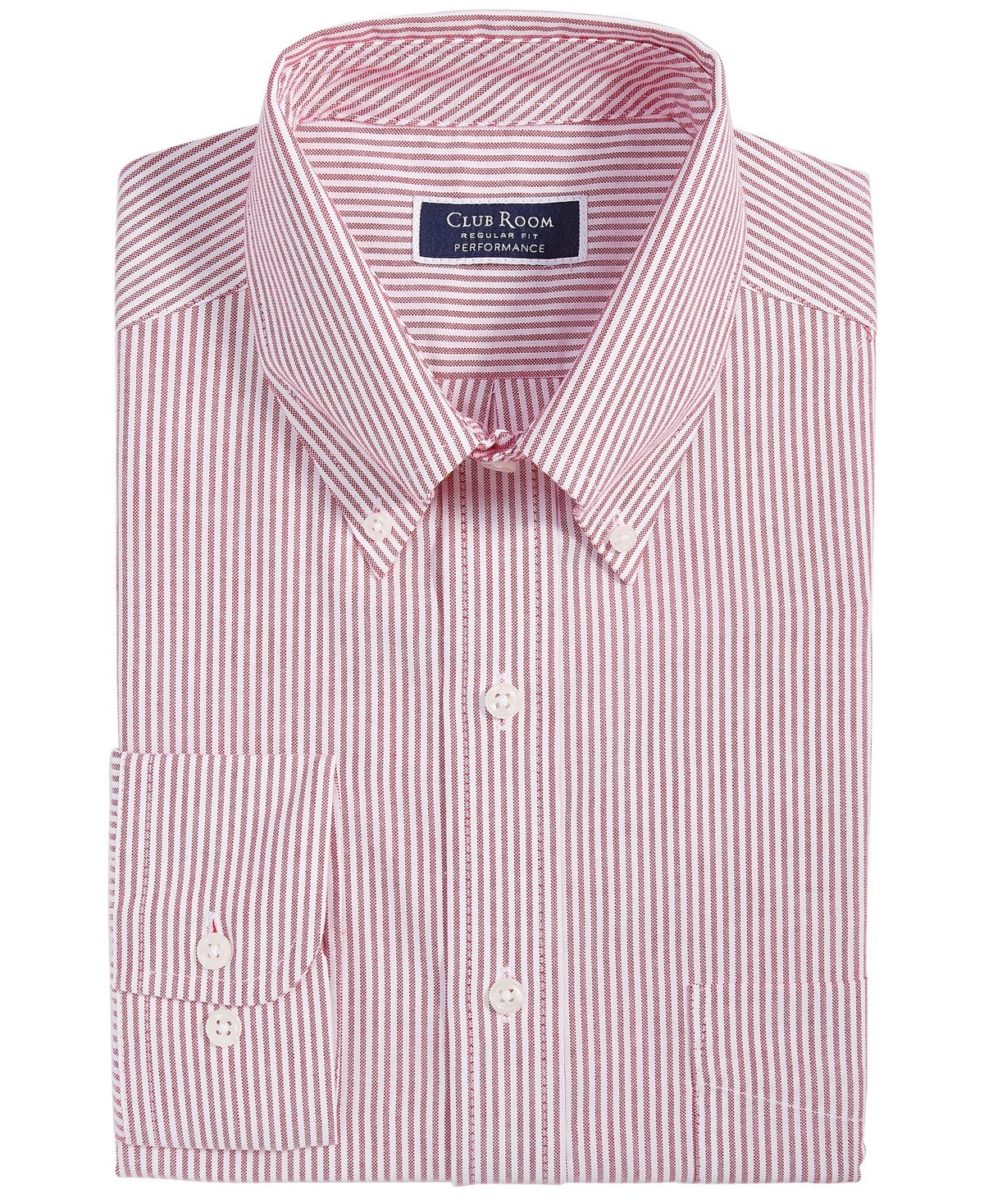 Club Room Mens Regular fit Dress Shirt XL 17 in 34-35 Red White Stripe –  Bristol Apparel Co
