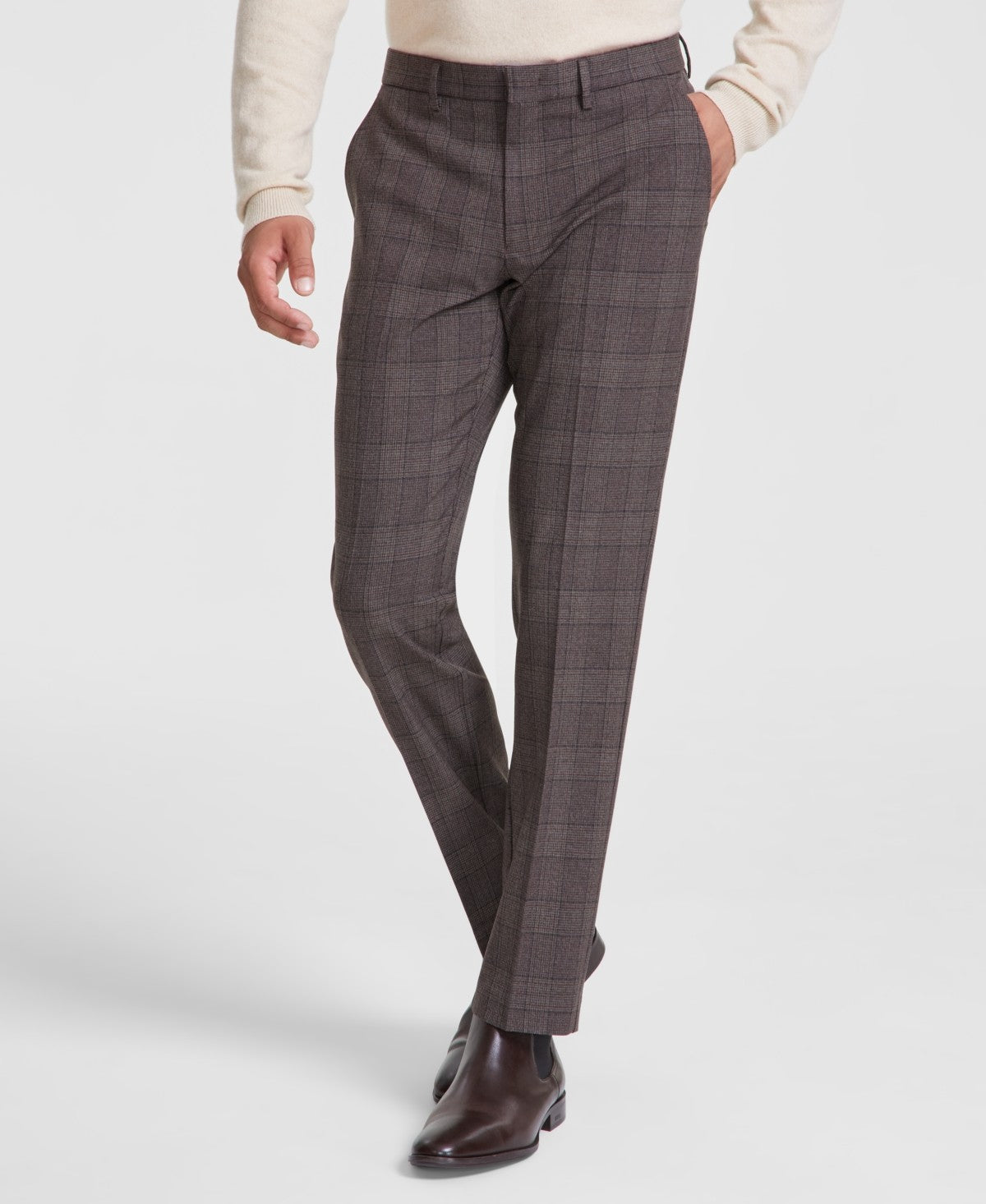 Tommy Hilfiger Mens Modern fit Dress Pants 36 / 34 Brown Plaid Stretch Bristol Apparel Co Tommy Hilfiger Mens Modern fit Dress Pants 36 / 34 Brown Plaid Stretch Bristol Apparel Co