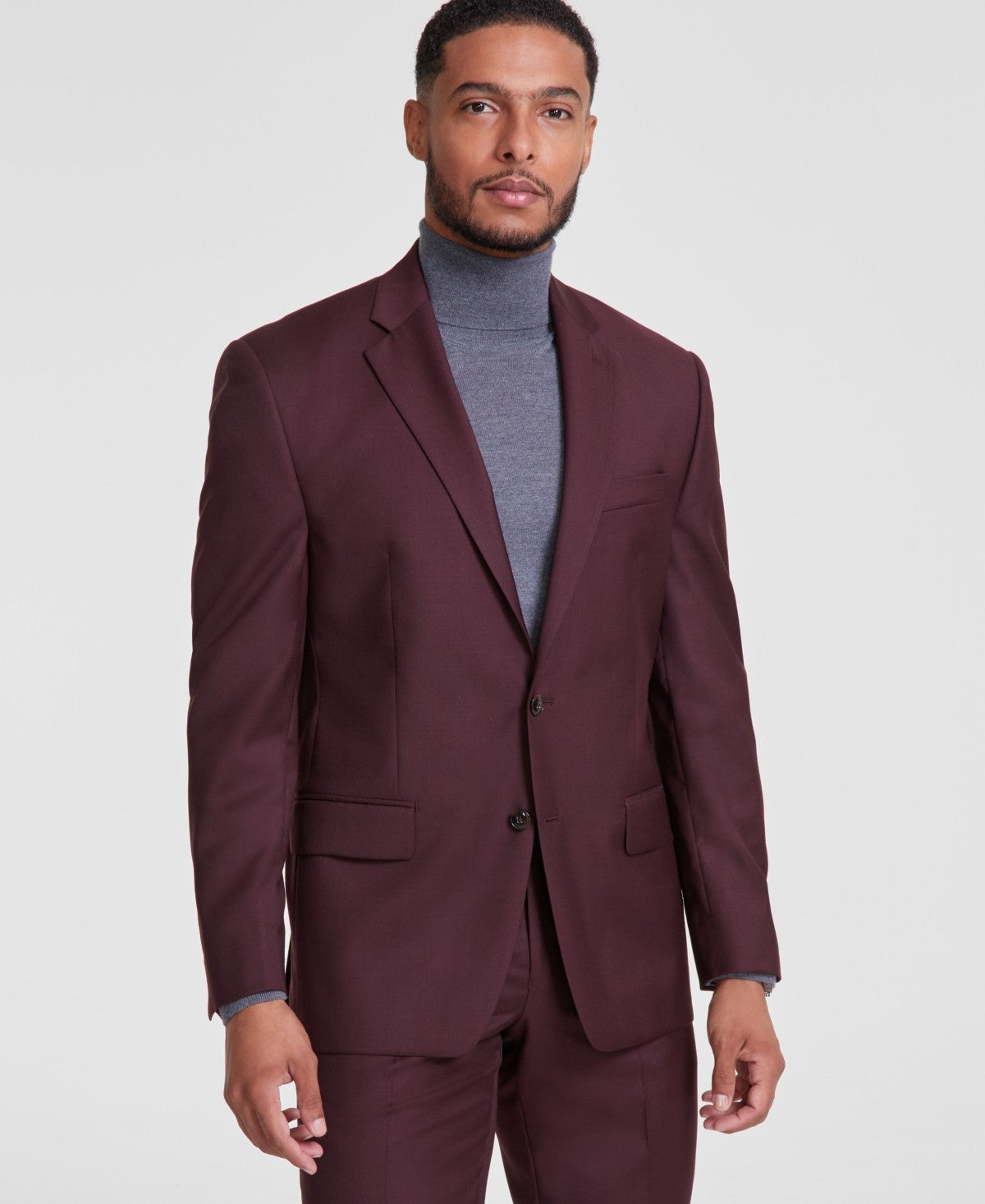 Michael Kors Mens Classic fit Suit Jacket Blazer 48 L Burgundy Red Sol –  Bristol Apparel Co