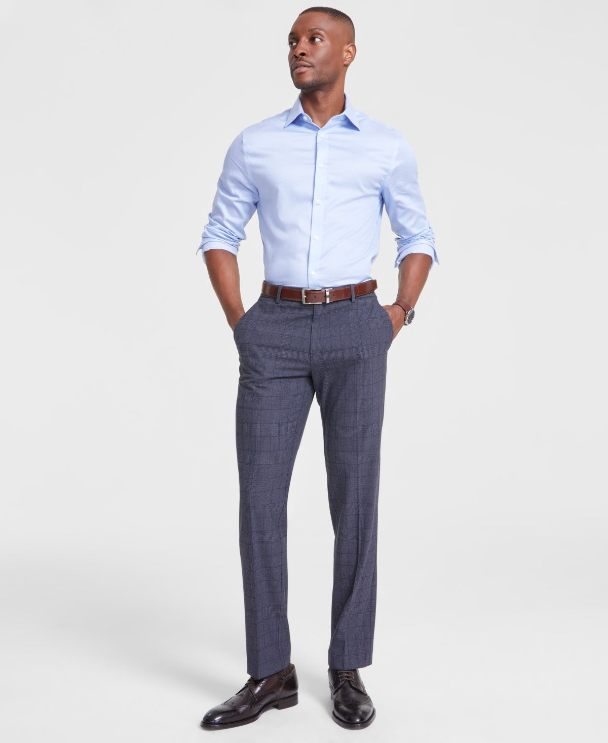 Tommy Hilfiger Mens Modern fit Dress Pants 36 / 34 Grey Blue Plaid Str –  Bristol Apparel Co