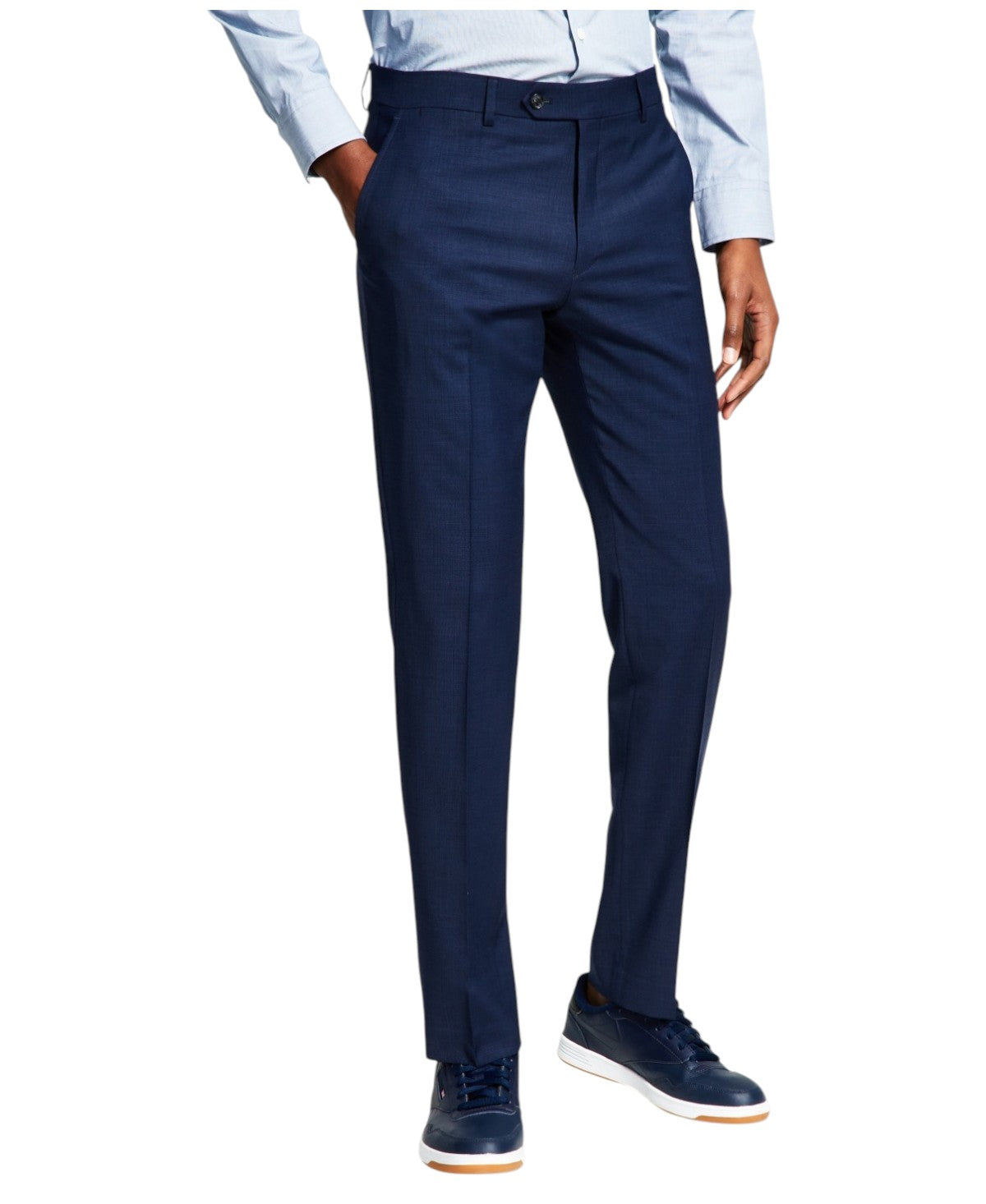 Tommy Hilfiger Mens Modern fit Dress Pants 30 / 30 Navy Blue Solid Str
