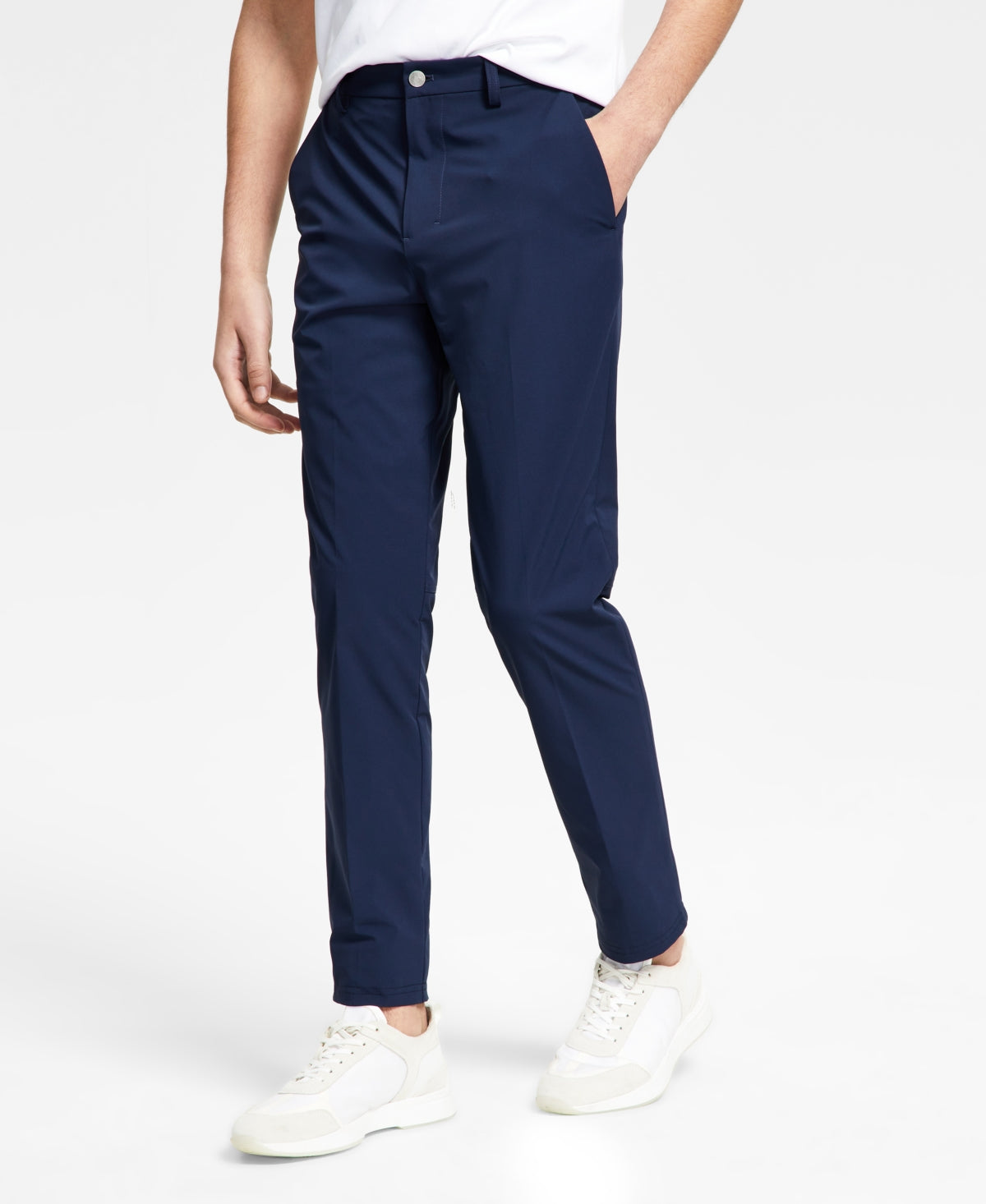 Calvin Klein Mens Slim Fit Solid Dress Pants Navy Blue 36 x 29 Calvin Klein Mens Slim Fit Solid Dress Pants Navy Blue 36 x 29