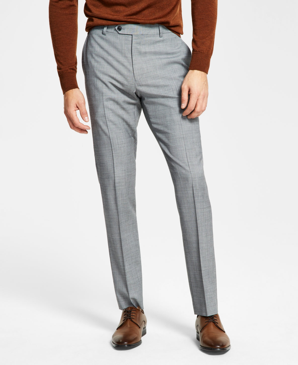 Tommy Hilfiger Mens Modern fit Dress Pants 32 / 30 Light Grey Solid St