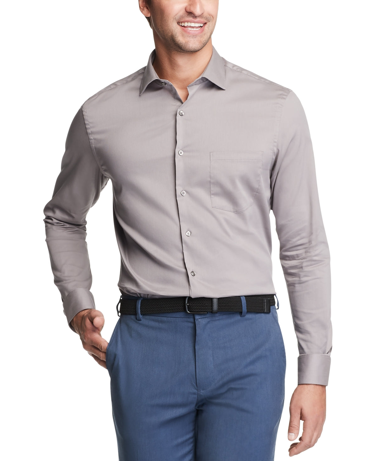 VAN HEUSEN Mens Classic fit Dress Shirt XXXL 19 in 36-37 Steel Grey So –  Bristol Apparel Co