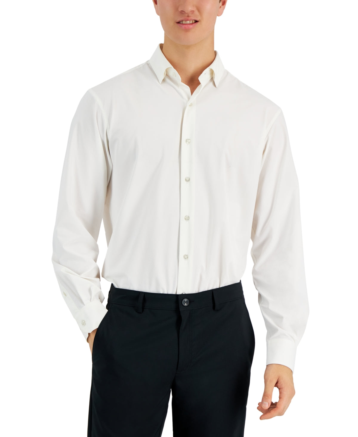 Alfani Mens Regular fit Dress Shirt Medium 15-15.5 34-35 White Solid –  Bristol Apparel Co