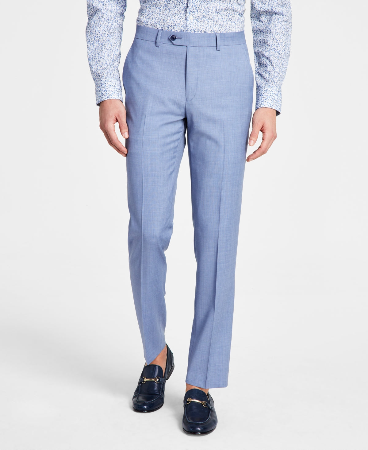 Bar Iii Mens Slim fit Dress Pants 32 / 32 Blue Solid