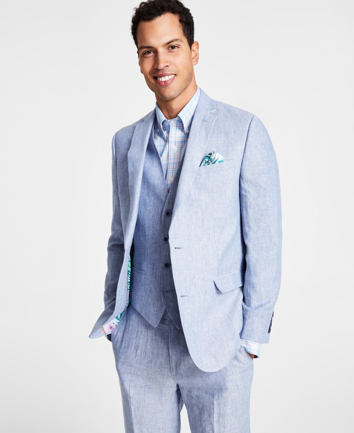 Bar III Men's Skinny Fit Suit Separate Jacket Blue Size 38