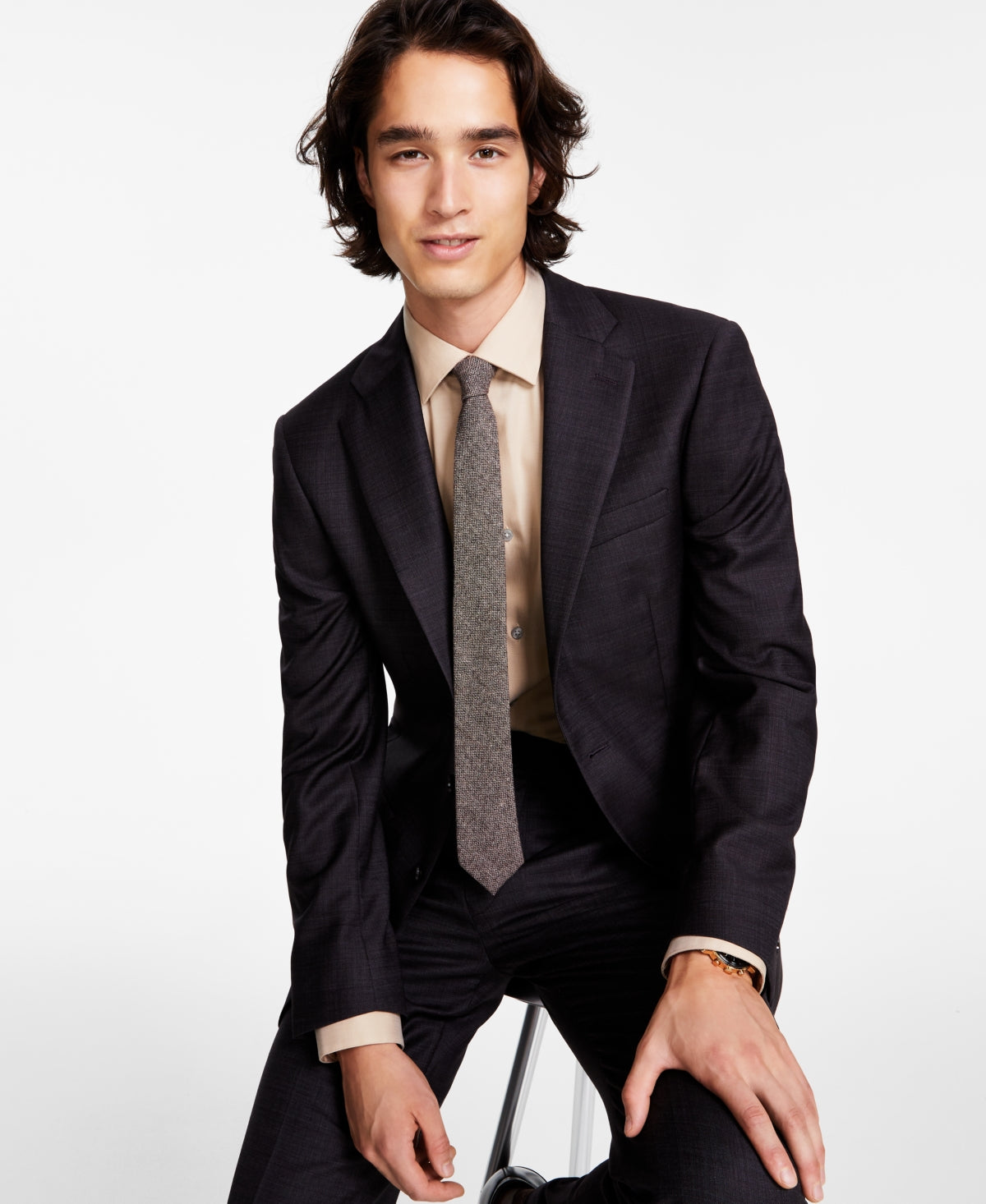 Calvin Klein Mens Slim fit Suit Jacket Blazer 36 R Burgundy Red Plaid –  Bristol Apparel Co