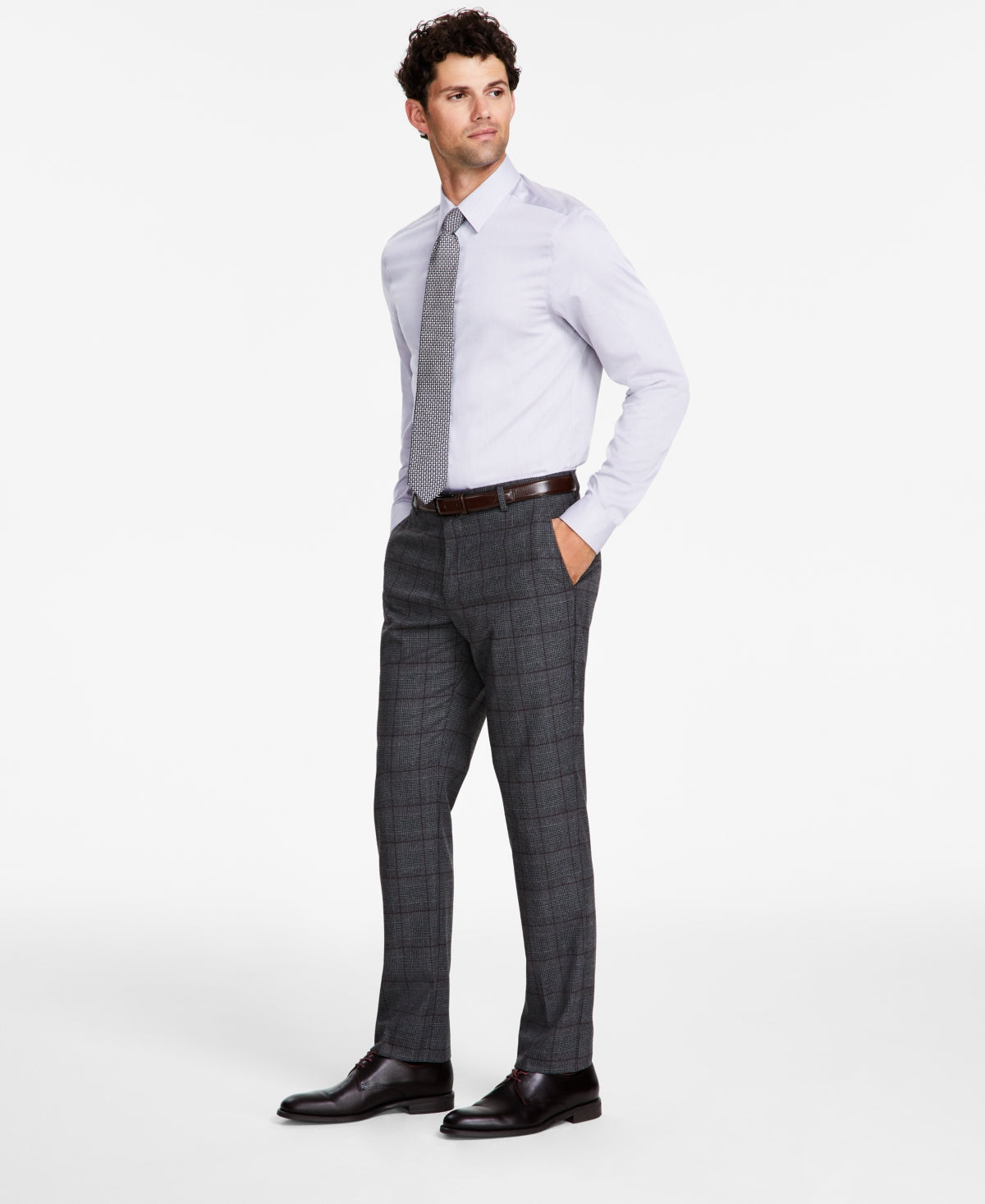 Tommy Hilfiger Mens Modern fit Dress Pants 40 / 30 Dark Grey Plaid Str –  Bristol Apparel Co