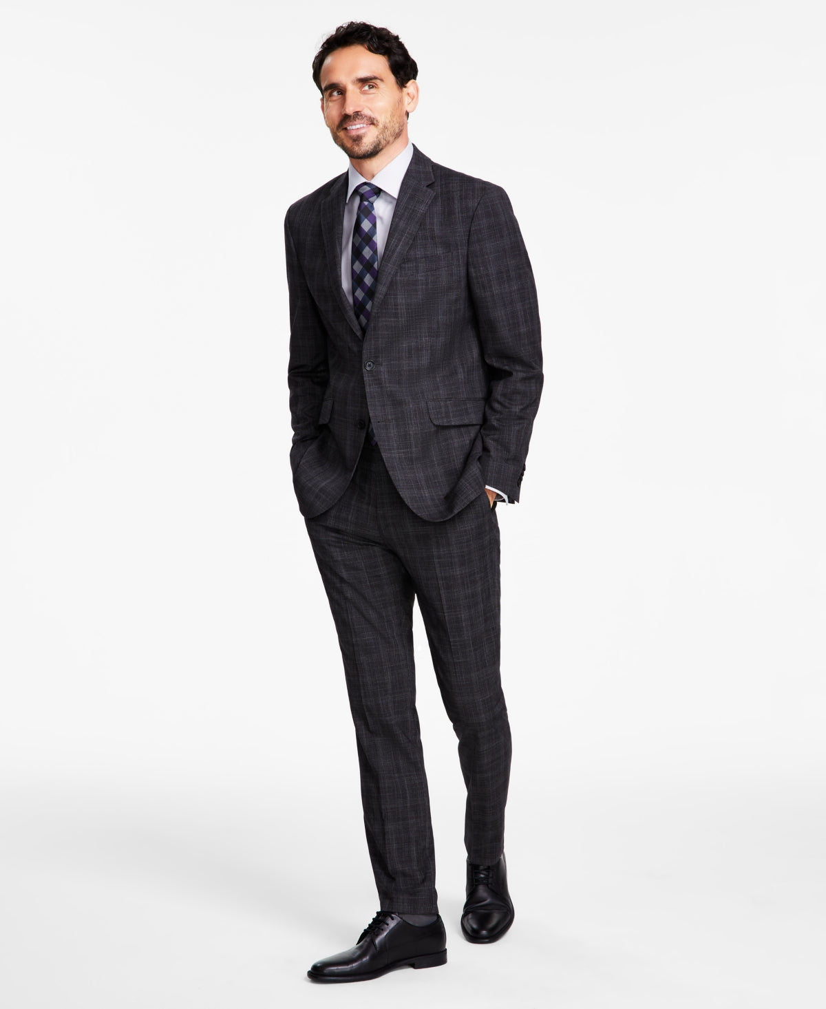 Kenneth Cole Reaction Menss Slim fit 2 Piece Suit 40 R / 33 Waist Grey –  Bristol Apparel Co