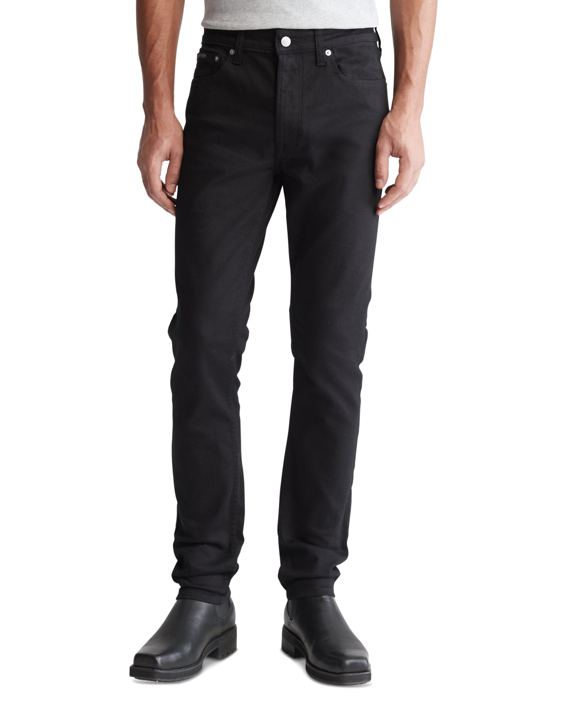 slim fit dress slacks Calvin Klein Mens Skinny fit Denim Jeans 30 / 32 Black Solid – Bristol  Apparel Co