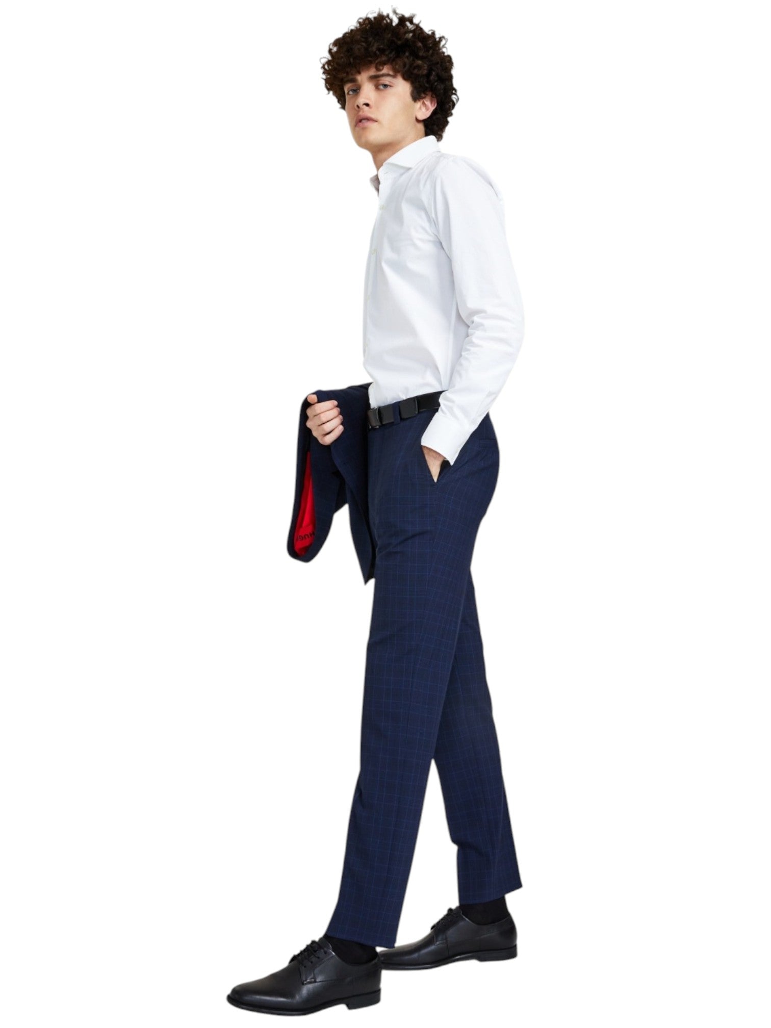 Hugo Boss Mens Modern fit Dress Pants 40 / 32 Navy Blue Plaid Stretch Bristol Apparel Co Hugo Boss Mens Modern fit Dress Pants 40 / 32 Navy Blue Plaid Stretch Bristol Apparel Co