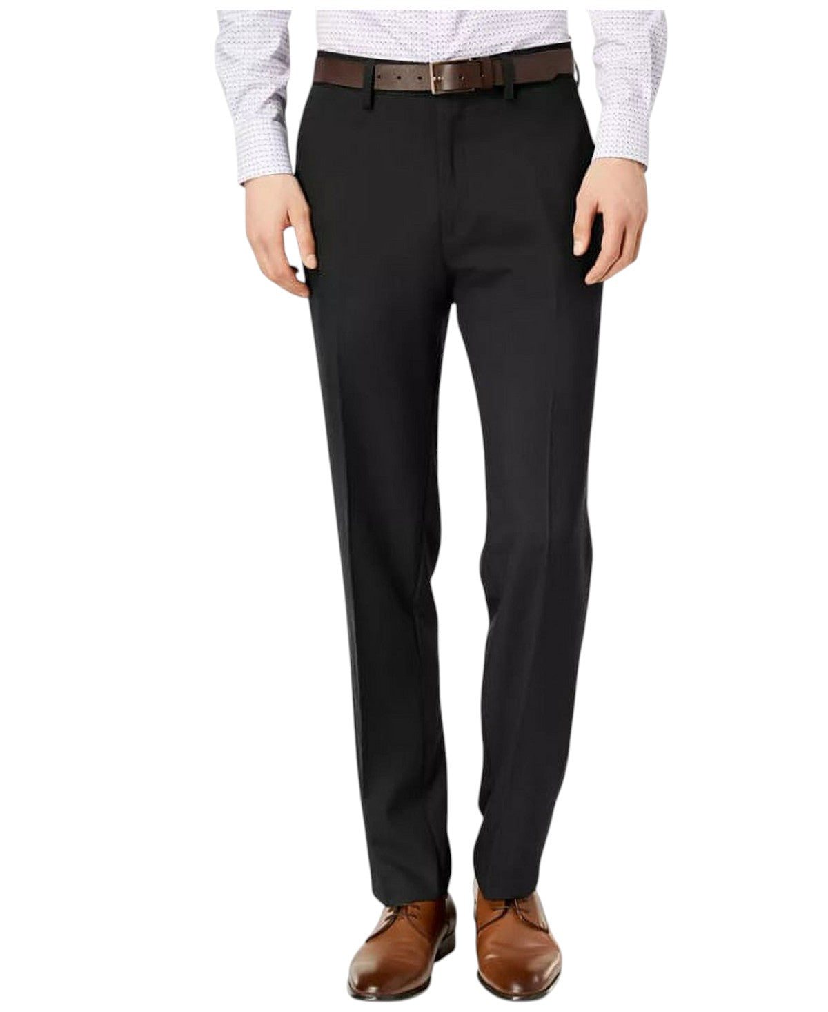 Kenneth Cole Reaction Mens Modern fit Dress Pants 38 / 32 Black Solid