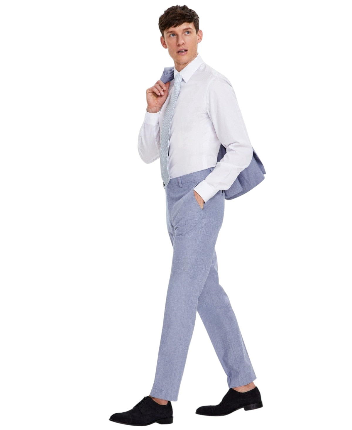 Tommy Hilfiger Mens Modern fit Dress Pants 33 / 32 Light Blue Solid St