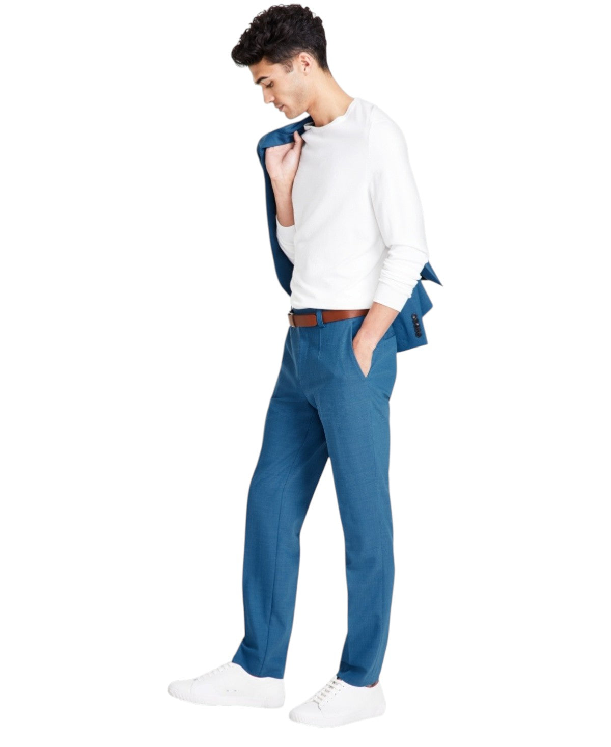 Hugo Boss Mens Modern fit Dress Pants 32 / 32 Blue Solid Stretch Bristol Apparel Co Hugo Boss Mens Modern fit Dress Pants 32 / 32 Blue Solid Stretch Bristol Apparel Co