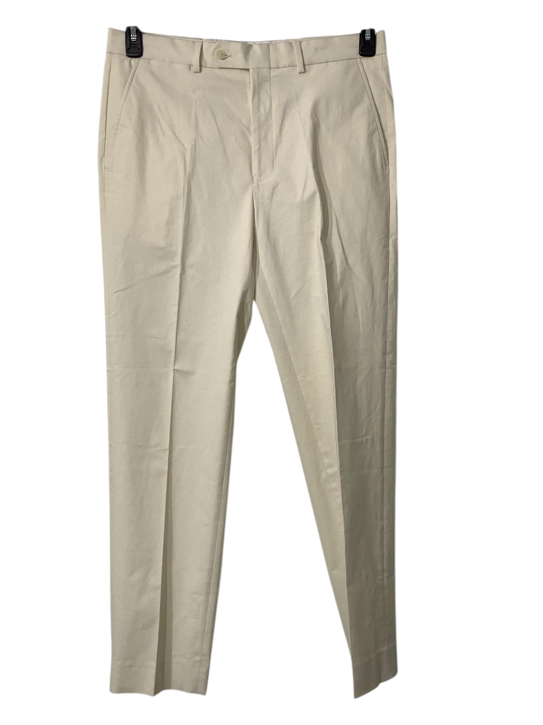 Nautica Mens Modern fit Suit Dress Pants 34 32 Cream Beige Solid
