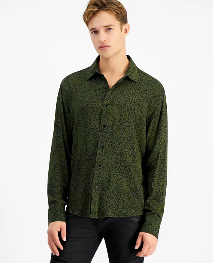mens leopard dress shirt Amazon.com: VIPWOLF Men's Leopard Print Shirt Button Down Short Sleeve  Collared Summer Cheetah Animal Disco Casual Trendy Tops Black Leopard Small  : Clothing, Shoes & Jewelry