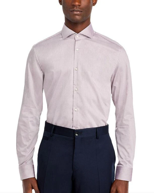 slim fit dress slacks Hugo Boss Mens Slim fit Dress Shirt Large 16.5 in Long Sleeve Light Re –  Bristol Apparel Co