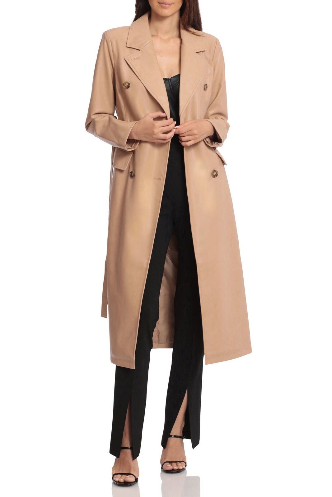 Avec Les Filles Women's Belted Trench Coat