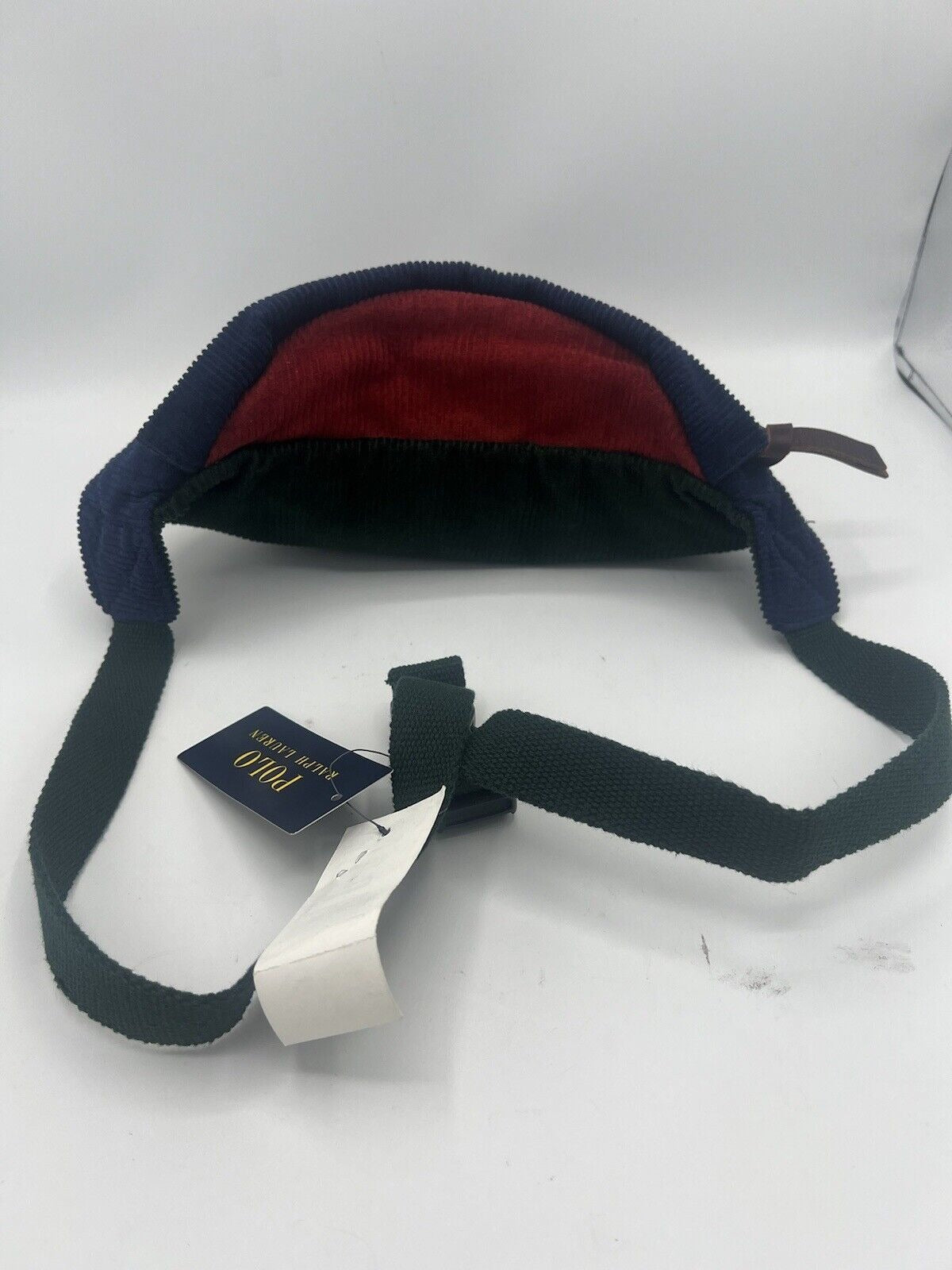 Polo Ralph Lauren Mens Corduroy Navy Fanny Pack Waist Bag Navy Blue
