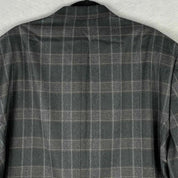 Tayion Collection Mens Green Plaid Wool Suit Jacket 44L