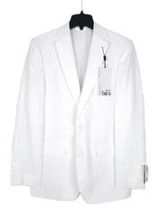 Bar Iii Mens Slim fit Summer Linen Suit Jacket Blazer 40 R White Sport Coat