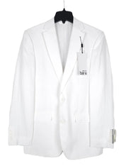 Bar Iii Mens Slim fit Suit Jacket Blazer 42 R White Solid Stretch