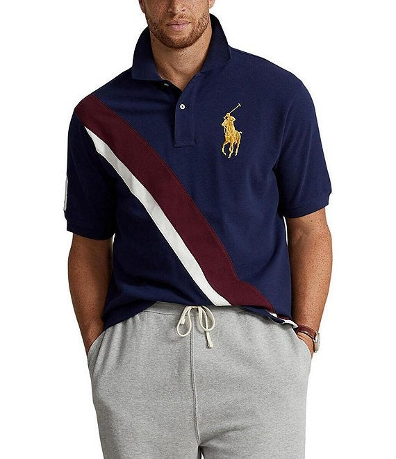 Polo Ralph Lauren Big & Tall Big Pony Mesh Short Sleeve Polo Shirt 2XB Navy Blue