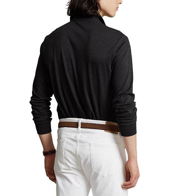 Polo Ralph Lauren Men's Classic Fit Long Sleeve Polo Shirt Black 2XL