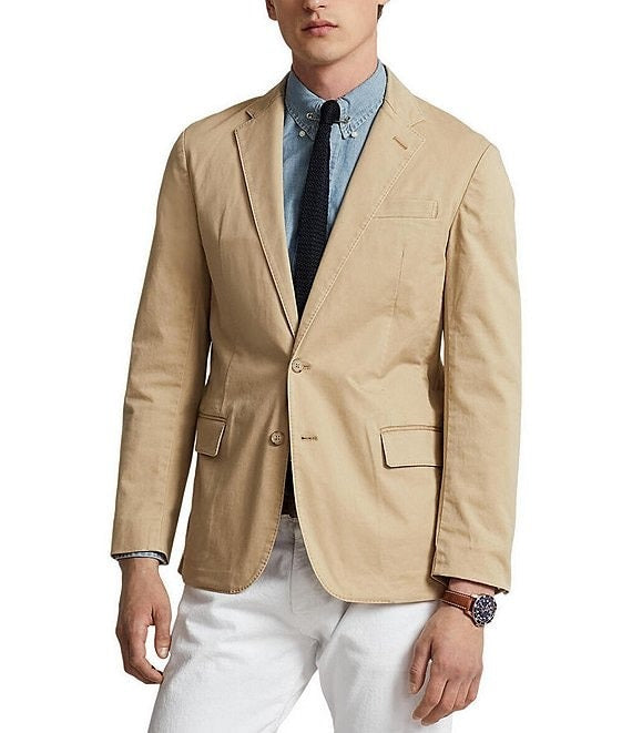 Polo Ralph Lauren Men's Stretch Chino Sport Coat Monument Tan Large