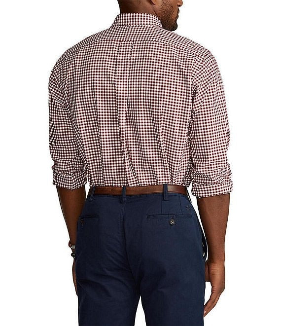 Polo Ralph Lauren Mens Classic fit Long Sleeve Button-Up Shirt 3XB Red Plaid