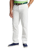 Polo Ralph Lauren Mens Big & Tall Flat Front Stretch Chino Pants 44 x 30 White