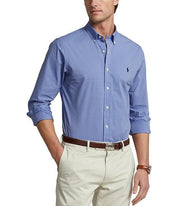 Polo Ralph Lauren Mens Slim Fit Poplin Button Down Shirt XXL 2XL Blue