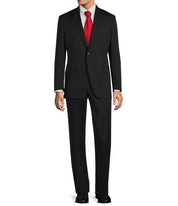 Hart Schaffner Marx Mens Classic fit 2 Piece Suit 46 R / 41 Waist Black Stretch