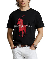Polo Ralph Lauren Big Pony Logo Jersey Short Sleeve T Shirt Large Black