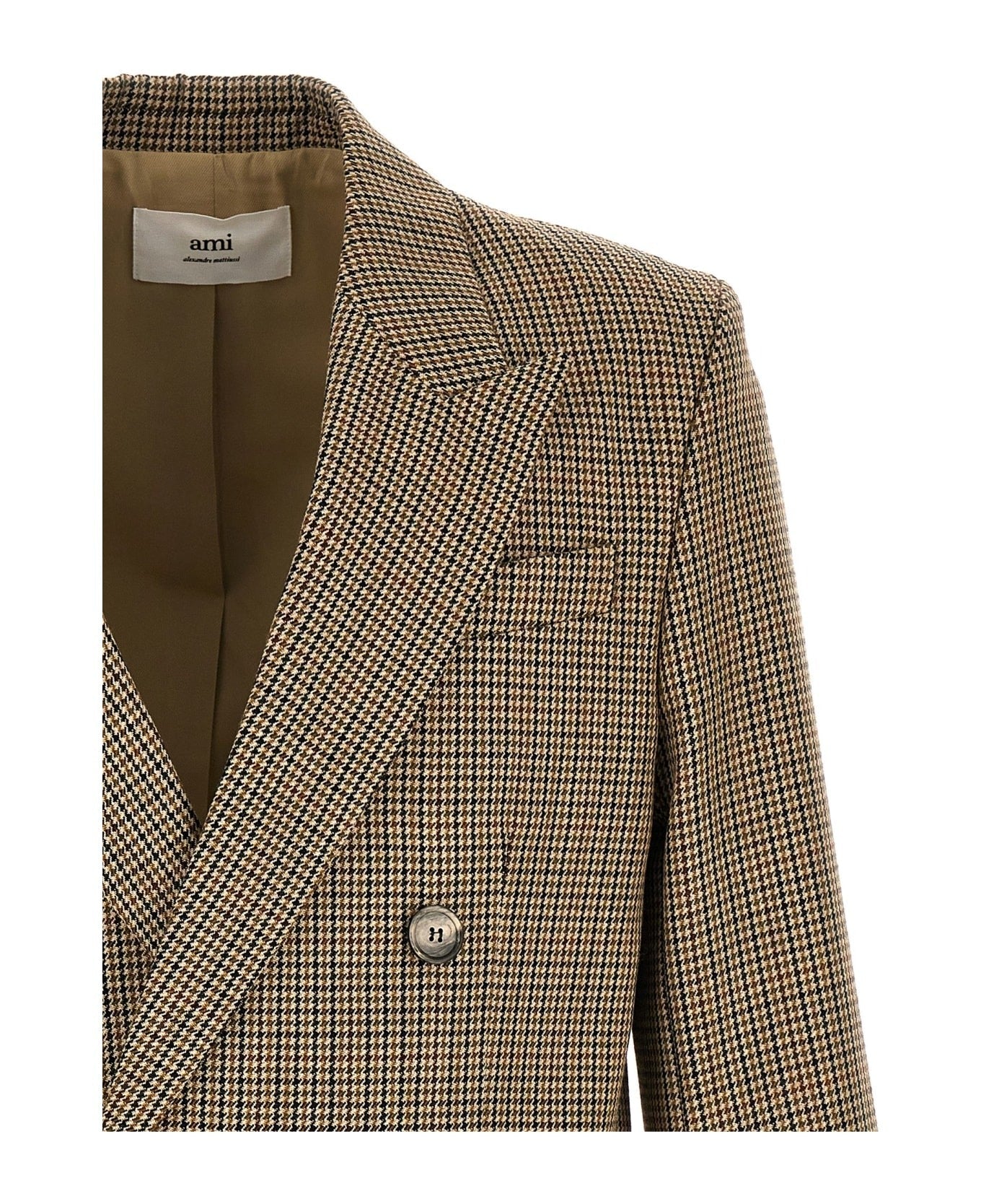 Ami Alexandre Mattiussi Mens Double Breasted Jacket Coat EU 52 US 42 Champagne