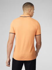 Ben Sherman Mens Regular fit Short Sleeve Polo Shirt Small Orange Solid