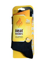 Heat Holders Womens Crew Socks 5-9 Black Thermal