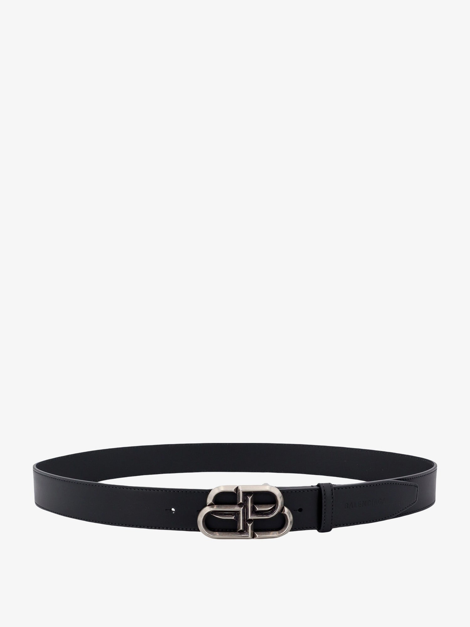 Balenciaga Mens Leather Black Logo Belt Size 100 CM / 38 - 40 W Made in Italy