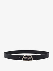 Balenciaga Mens Leather Black Logo Belt Size 100 CM / 38 - 40 W Made in Italy