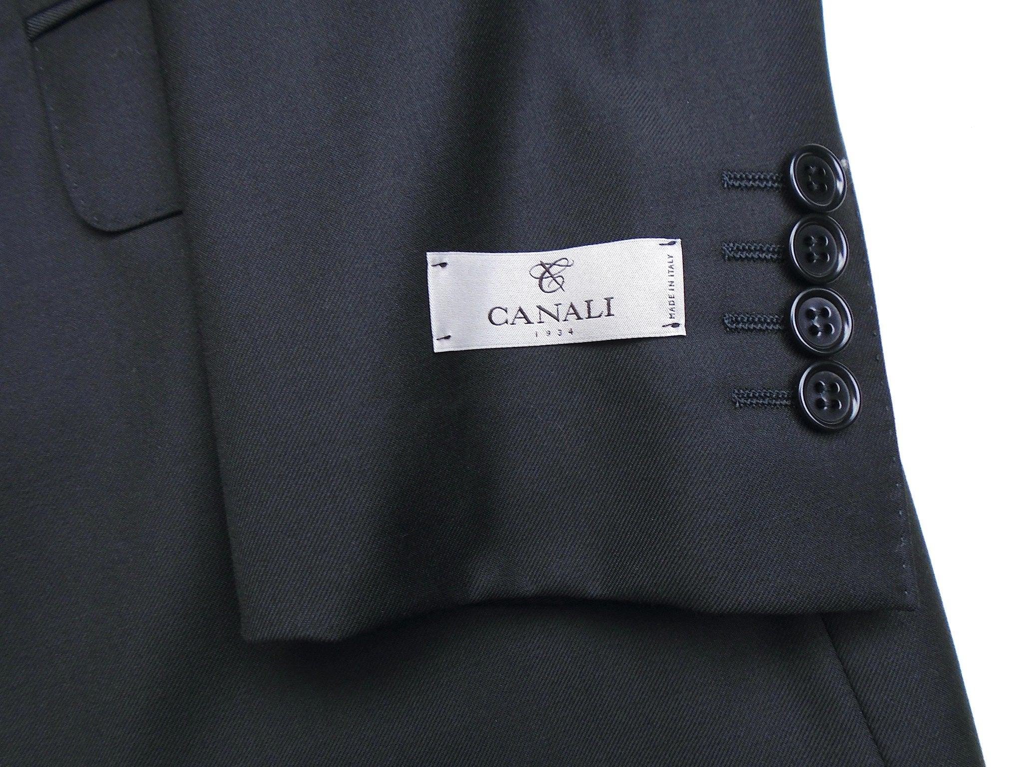 Canali Mens Siena Classic Fit Suit Jacket EU 52C / 42S Black Two Button