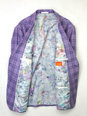 Tallia Men's Slim-Fit Plaid Blazer 40R, Purple
