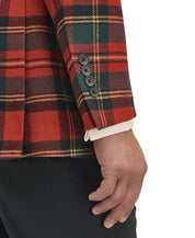 Brooks Brothers Mens Classic fit Wool Sport Coat Blazer 40 S Red Plaid