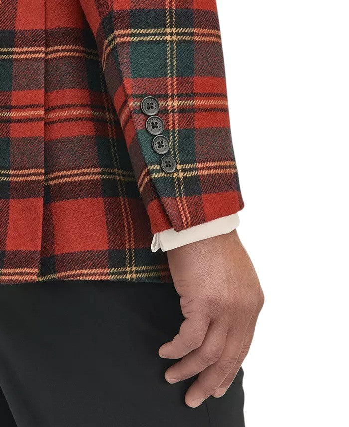 Brooks Brothers Mens Classic fit Wool Sport Coat Blazer 40 S Red Plaid