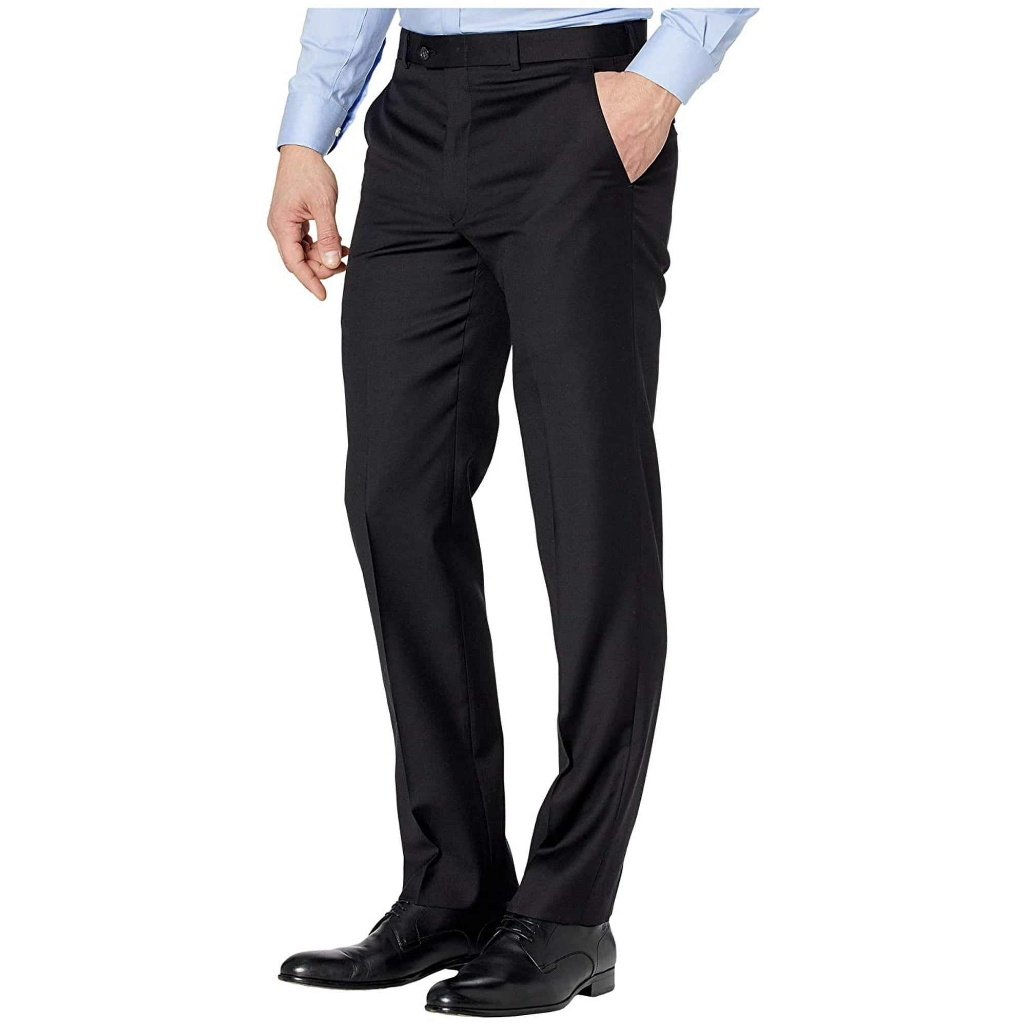 Lauren Ralph Lauren Mens Classic fit Dress Pants 34 / 30 Black Solid